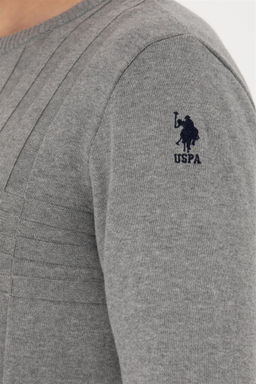 Мужской серый меланжевый свитер - U.s. polo assn фото 7