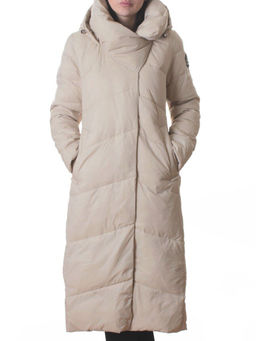 3067 BEIGE Пальто пуховое женское (утиный пух) - Fashion фото 3