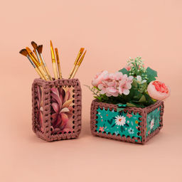 Заготовка для декорирования Love2art ДВ-04 Набор донышек для вязания Матовый фанера 12 х 7 х 0.4 см 4 шт 04 Котята  фото 6