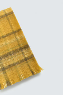 BRUSHED CHECK SCARF - Zara фото 3