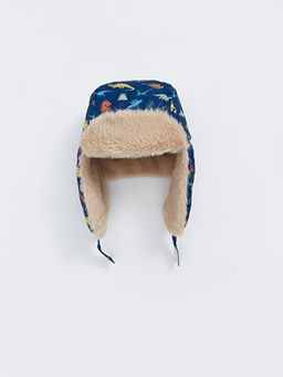 Bask?l? Erkek ?ocuk Kar ?apkas?