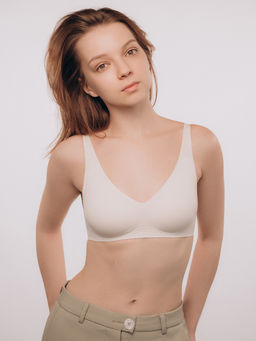 Бюстгальтер Indefini 5063WXY бесшовный молочный фото 6