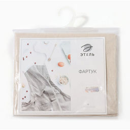 Фартук «Этель» ECO, молочный, 60×70 см, 70% хлопок, 30% лён, 190 г/м²