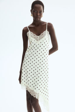 Vestido lencero con ribetes de encaje - H&m фото 2