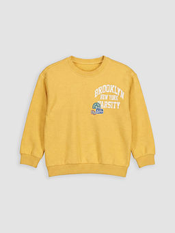 Bask?l? Erkek ?ocuk Sweatshirt