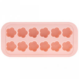 Форма для льда пластмассовая (мармелада) "Цветок - 12 штук" 24,8х11,3см h2,8см, цвета в ассортименте: фиолетовый, розовый, голубой, серый, кремовый, в п/эт пакете (Китай)