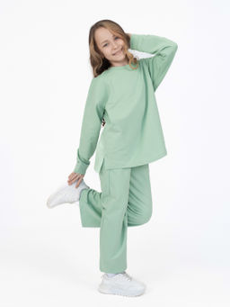 Костюм детский для девочки зеленый дым