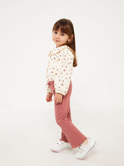 Beli Lastikli Basic K?z Bebek Tayt Pantolon