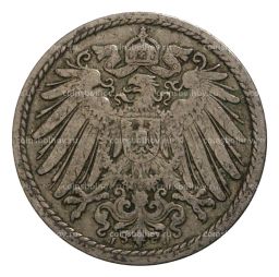 Монета 5 пфеннигов 1898 года J Германия