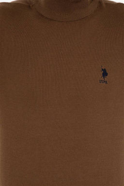Мужской вязаный свитер кокосового цвета Basic - U.s. polo assn фото 12