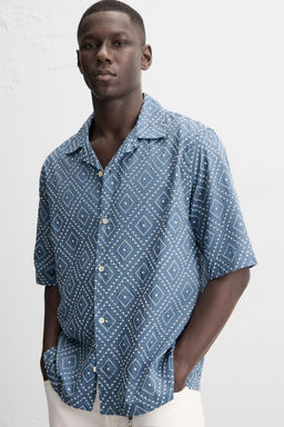 CONTRAST EMBROIDERY SHIRT - Zara фото 7