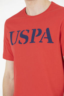Мужская красная базовая футболка с круглым вырезом - U.s. polo assn фото 14