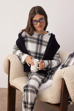 Lacivert Uyku Temal? Kuzu Desenli Orme Pijama Tak?m? THMAW26PT00046 - Trendyolmilla фото 10