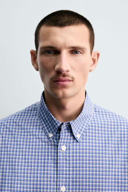 REGULAR FIT CHECK SHIRT - Zara фото 5