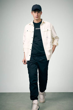 Хлопковая куртка-рубашка с длинными рукавами Relax Fit - Defacto фото 2