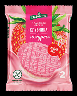 «Злаковый десерт клубничный с йогуртом» рисовый 0,034