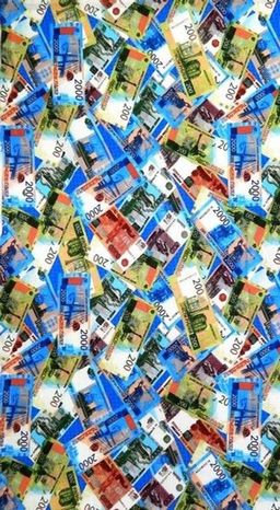 Полотенце банное Деньги 80*150 см. вафля хлопок 100% - Лен поволжья фото 2