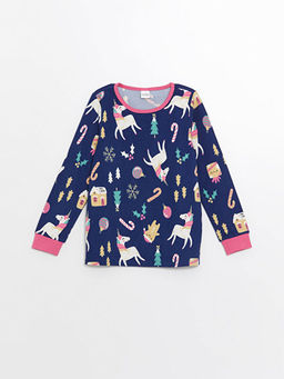 Bisiklet Yaka K?z ?ocuk Pijama ?st