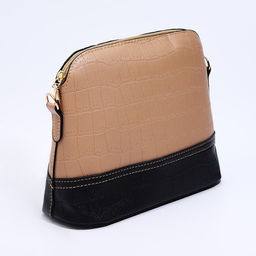 Сумка женская кросс-боди на молнии, 23×9.5×18 см, бежевая