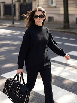 Dik Yaka Soft Touch Kad?n Sweatshirt Tunik