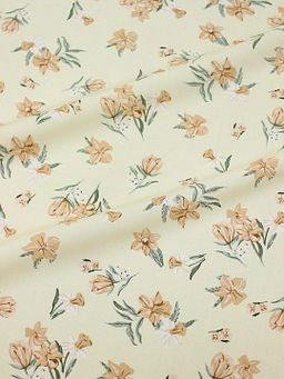 Штапель Нарциссы на молочном, ш.1.45м, вискоза-100%, 100гр/м.кв