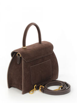 LACCOMA сумка АМ2236-2Ф-шоколадный натуральная замша кожа