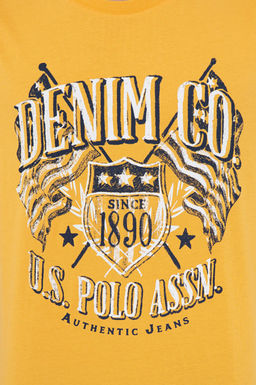 Erkek Sar_ Bisiklet Yaka T-Shirt