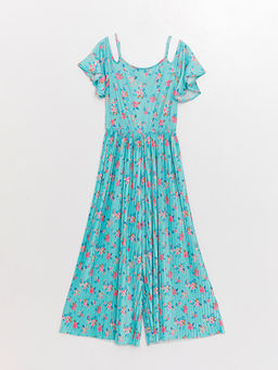 U Yaka Desenli K?z ?ocuk Tulum