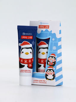 Крем для рук новогодний 30 мл, аромат снежный маршмеллоу, URAL LAB  фото 2