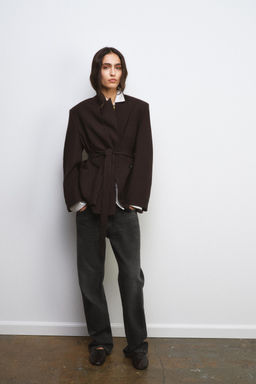 ZW COLLECTION LIMITED EDITION 100% WOOL BELTED BLAZER