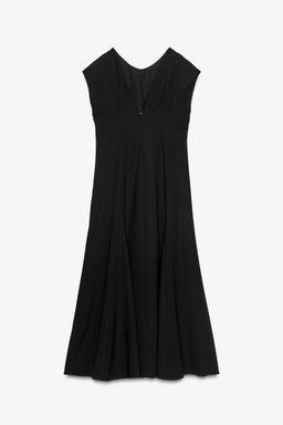ZW COLLECTION CREPE LONG DRESS - Zara фото 9