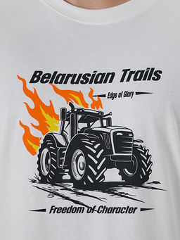 Футболка мужская белая с принтом - Mark formelle фото 4