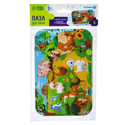 Пазлы мягкие для малышей Крошка Я «На ферме», 6 деталей, от 1 года
