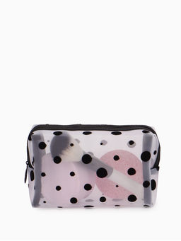 Косметичка дор Горох, сетка 18*7,5*10, отд на молнии, белый