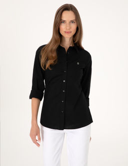 Siyah Slim Fit Uzun Kollu G_mlek