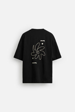 CONTRAST EMBROIDERY T-SHIRT - Zara фото 7