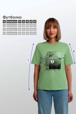 Арт. 31106 Футболка женская 44-52 (5 шт) Цвет:салатовый - Калинка фото 23