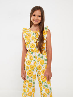 Bisiklet Yaka Desenli K?z ?ocuk Tulum - Waikiki фото 2