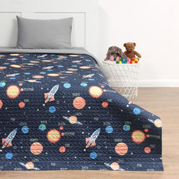 Покрывало Этель 1,5 сп Млечный путь, 145*2105 см, микрофибра