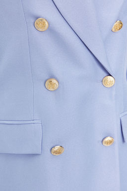 TRENDYOLMILLA Lacivert Oversize Astarl? Kruvaze Kapama Dokuma Blazer Ceket TWOSS20CE0024 фото 31