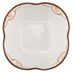 Ночная фиалка Салатник фарфоровый 200мл, 9,8х9,8х4,5см, с деколью, форма цветок, отводка (Китай) - Домашняя мода фото 3