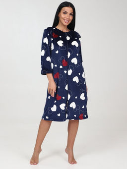 254 ХАЛАТ ЖЕНСКИЙ (Сердца бордовые) - А-дина фото 3