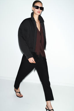 PLEATED TROUSERS WITH TURN-UP HEM - Zara фото 3