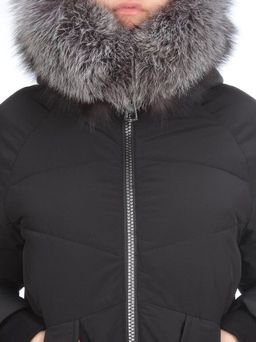 CU-19056 BLACK Пальто женское зимнее CUTEELF (200 гр. холлофайбера) - Fashion фото 11