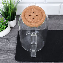 Чайник заварочный 1200 мл с ситом и пробковой крышкой / GT-35-39 /уп 36/ - Галеонтрейд фото 6