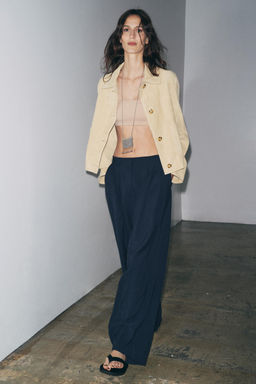 ZW COLLECTION FLOWING PLEATED TROUSERS