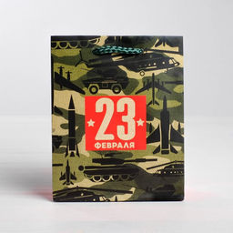 Пакет ламинированный вертикальный С 23 февраля!, ML 23 27 11,5 см - Дарите счастье фото 8