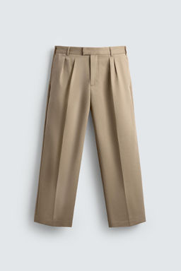 RELAXED FIT PLEATED TROUSERS - Zara фото 6
