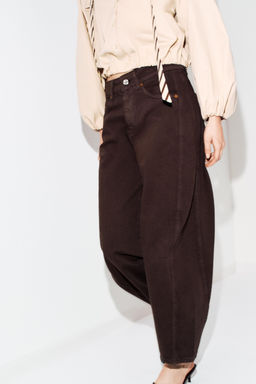 JEANS Z1975 BARREL TIRO MEDIO TOBILLEROS / Marr?n - Zara фото 8