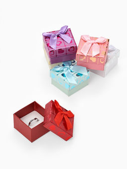 Набор коробочек подарочных 6 шт. под серьги/кольцо «Сердца», 5×5, цвет МИКС (9901789)